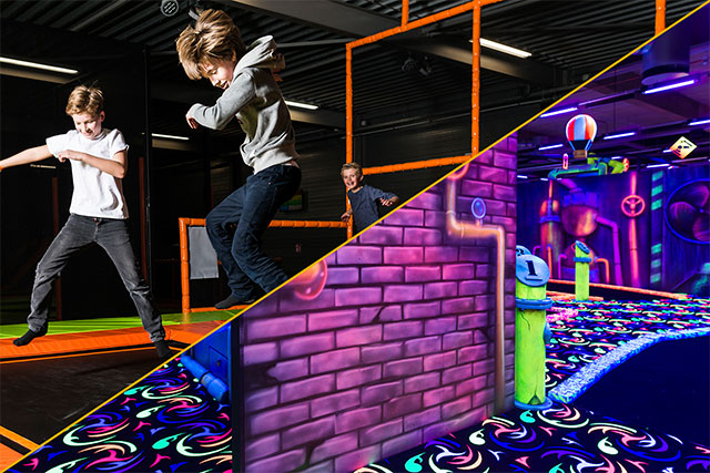 Glowgolf en Jumpen Kinderfeestje The Maxx