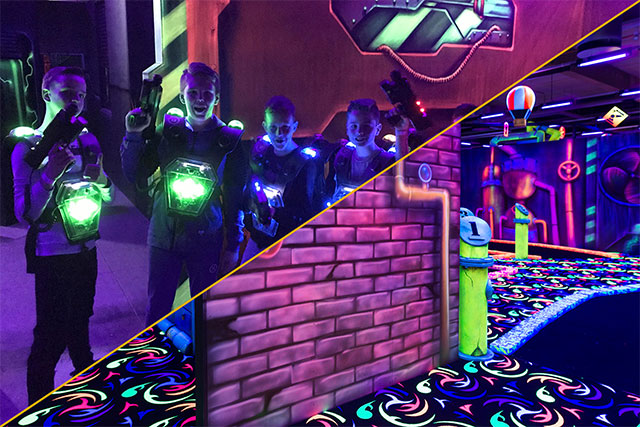 Glowgolf en Lasergame Kinderfeestje bij The Maxx